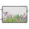 VEVOR Chain Link Fence Gate, 72 x 48 in, Adjustable Chain Link Fence Panel, Fit 2.2-6 ft (W) x 6 ft (H) Garden Fence Gate Opening, Fencing Gate with Plastic Coating, for Farm Black, Posts Not Included(Black)