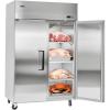 VEVOR Commercial Reach-In Refrigerator 48″ W, 32 Cu.Ft Stainless Steel Upright Refrigerator with 4 Doors, Auto-Defrost, 6 Adjustable Shelves, 32 to 50℉ Temp Control, UL Certified(48″w 33 Cu.ft Double Doors-freezer)