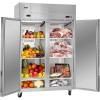 VEVOR Commercial Reach-In Refrigerator 48″ W, 32 Cu.Ft Stainless Steel Upright Refrigerator with 4 Doors, Auto-Defrost, 6 Adjustable Shelves, 32 to 50℉ Temp Control, UL Certified(48″w 32 Cu.ft Double Doors-combo)