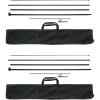 VEVOR Feather Flag Pole Kit, 2 Packs Swooper Flag Pole 12.7 ft, Sign Flag Poles for Business Advertising Feather Flags Banner Outdoor, with Ground Stakes and A Carrying Bag (Flag Not Included)(16.3 ft)