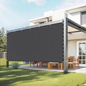 VEVOR 90% Sun Shade Cloth, 8 x 12 ft Pergola Shade Cover with Stainless Steel Grommets, Sun Shades Canopy Privacy Screen with 140 GSM HDPE Material, for Outdoor, Patio, Garden, and Backyard (Black)(10 x 12 ft Black)
