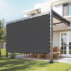 VEVOR 90% Sun Shade Cloth, 8 x 12 ft Pergola Shade Cover with Stainless Steel Grommets, Sun Shades Canopy Privacy Screen with 140 GSM HDPE Material, for Outdoor, Patio, Garden, and Backyard (Black)(10 x 10 ft Black)