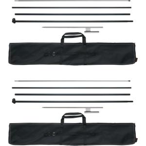 VEVOR Feather Flag Pole Kit, 2 Packs Swooper Flag Pole 12.7 ft, Sign Flag Poles for Business Advertising Feather Flags Banner Outdoor, with Ground Stakes and A Carrying Bag (Flag Not Included)(16.3 ft)