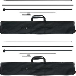 VEVOR Feather Flag Pole Kit, 2 Packs Swooper Flag Pole 12.7 ft, Sign Flag Poles for Business Advertising Feather Flags Banner Outdoor, with Ground Stakes and A Carrying Bag (Flag Not Included)(12.7 ft)