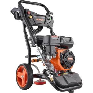 VEVOR Gas Pressure Washer 2900 PSI and 1.85 Max GPM, Upgrade Aluminum Pump with Spray Gun and Wand, 4 Nozzle Set, Gas Powered Pressure Washer for Cars, Fences, Driveways, Homes, Patios, Furniture(3600 PSI)