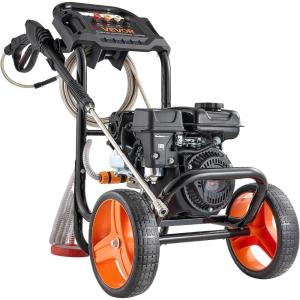 VEVOR Gas Pressure Washer 2900 PSI and 1.85 Max GPM, Upgrade Aluminum Pump with Spray Gun and Wand, 4 Nozzle Set, Gas Powered Pressure Washer for Cars, Fences, Driveways, Homes, Patios, Furniture(2900PSI – Horizontal)