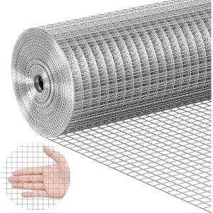 VEVOR Hardware Cloth, 1/4 inch 48in x 100 ft 23 Gauge, Hot Dipped Galvanized Wire Mesh Roll, Chicken Wire Fencing, Wire Mesh for Rabbit Cages, Garden, Small Rodents(24” x 25′)