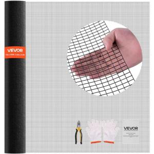 VEVOR Hardware Cloth, 48” x 50′ 1/2inch Galvanized Wire Mesh Roll, 19 Gauge Chicken Wire Fence Roll, Vinyl Coating Metal Wire Mesh for Chicken Coop Barrier, Rabbit Snake Fences, Poultry Enclosures(72in*100ft)