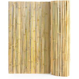 VEVOR Natural Rolled Bamboo Fence, Eco-Friendly Privacy Screen – 6 ft H x 8 ft L x 0.75 in D, Decorative for Garden, Backyard, Balcony, Patio, Pool Side(Rolled Fence)