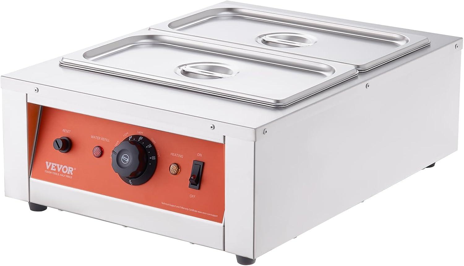 image:imageVEVOR Chocolate Tempering Machine 9 Lbs 2 Tanks Chocolate Melting Pot TEMP Control 86185 1500W Stainless Steel Electric Commercial Food Warmer For ChocolateMilkCream Melting and Heating2 Tank 176 Lb