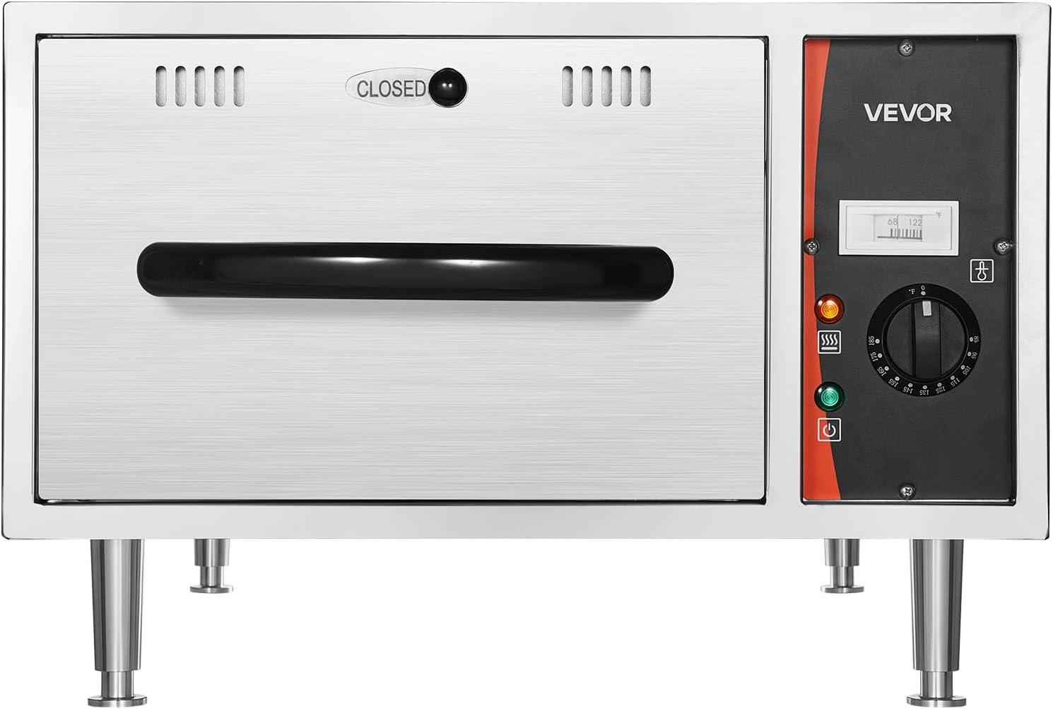 image:imageVEVOR Commercial Electric Drawer Warmer SingleDrawer Stainless Steel Food Warmer Freestanding Compact Warming Drawer Cabinet 85F185F Wide Temperature Range for Restaurant Hotel amp BakerySingle Drawer