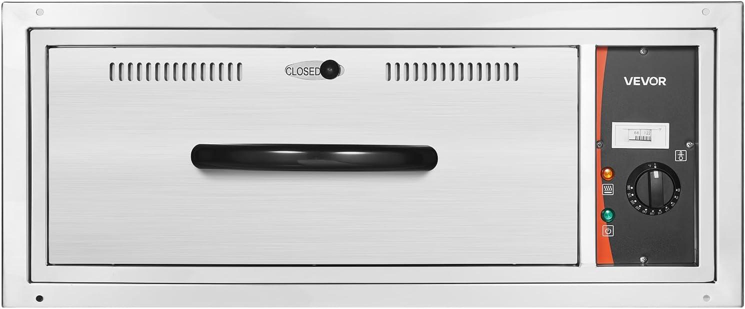 image:imageVEVOR Commercial Electric Drawer Warmer SingleDrawer Stainless Steel Food Warmer Freestanding Standard Warming Drawer Cabinet 85F185F Wide Temperature Range for Restaurant Hotel amp BakeryBuilt Insingle Drawer