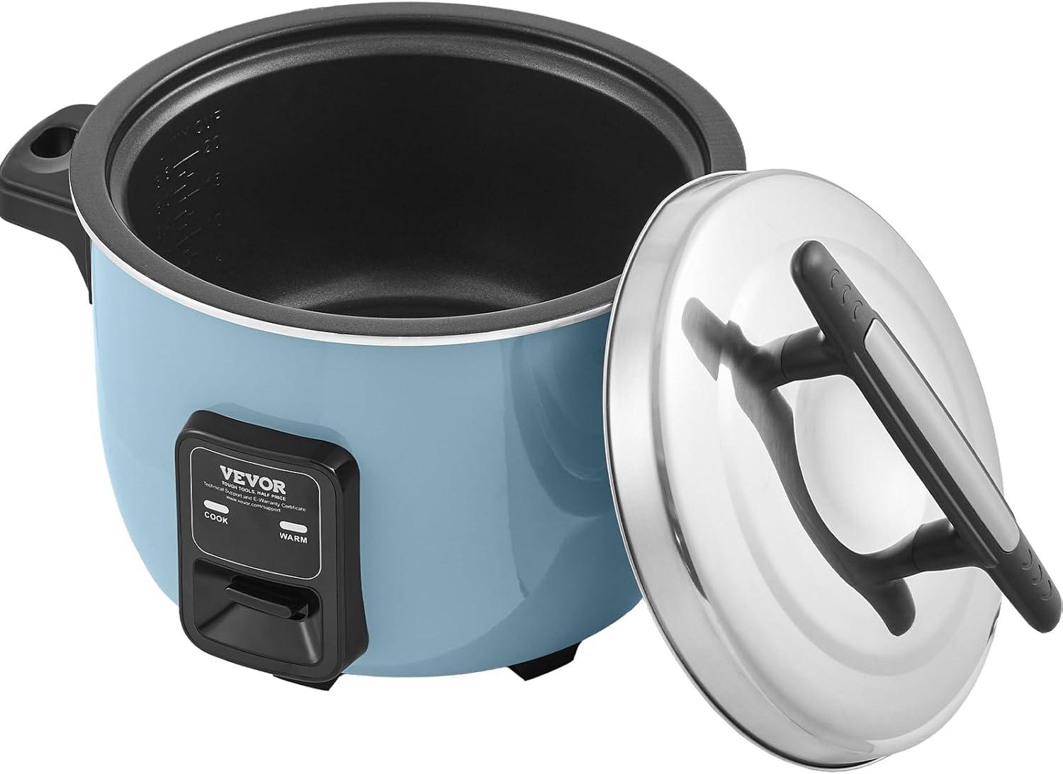 image:imageVEVOR Commercial Rice Cooker 60Cup Rice Cooker 1374 Qt 13 Liter Large Rice Cooker and Warmer with Nonstick Inner Pot Fast Cooking and 24Hour Keep Warm with Rice Cup and Paddle for Restaurant40 CUPS COOKED RICE