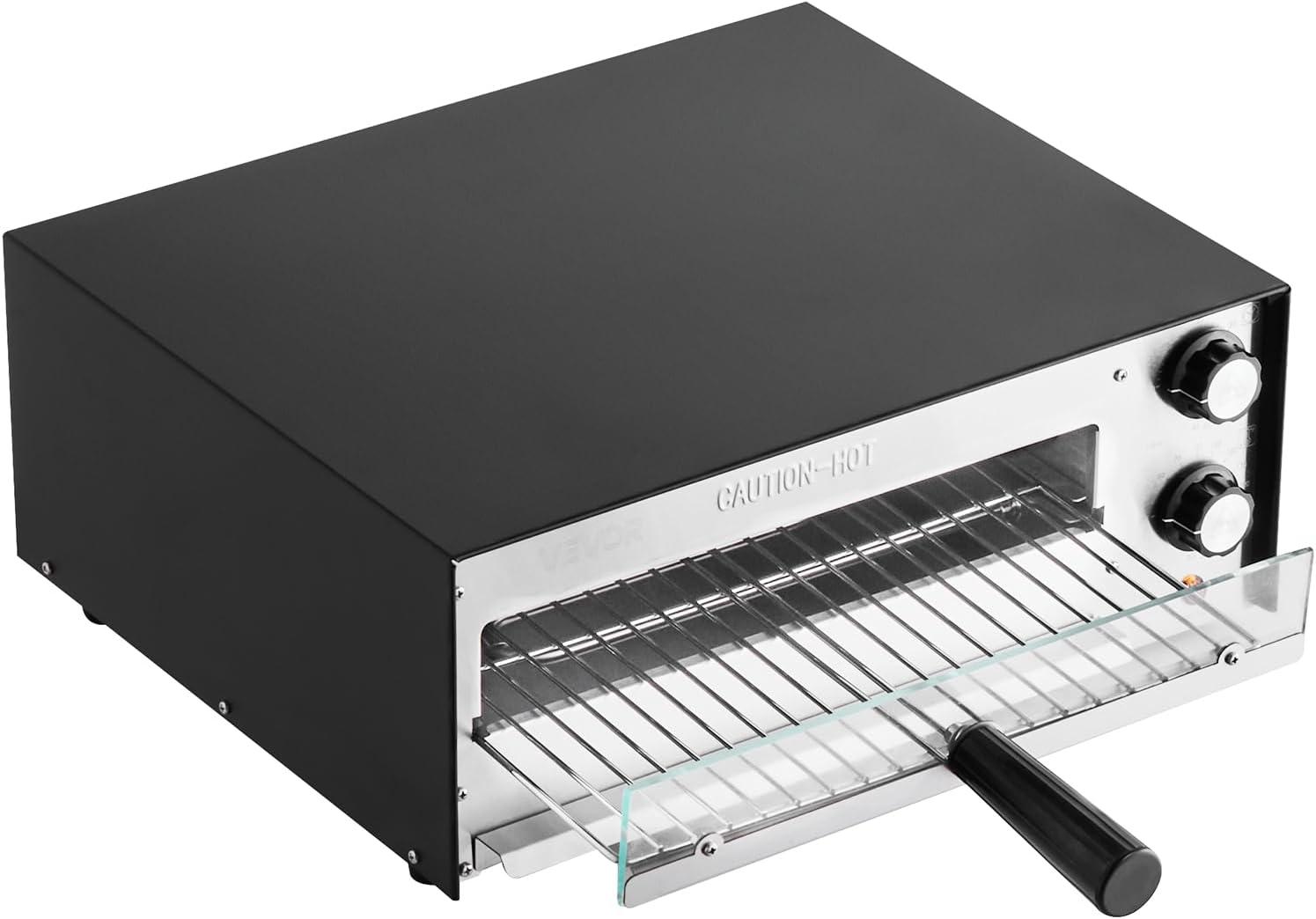 image:imageVEVOR Electric Pizza Oven 18Inch Commercial Pizza Ovens 752F Max Temp 1740W Large Pizza Oven Countertop with Temp amp Time Control Built in Thermometer Indoor Pizza Maker for Restaurant Home Use12Inch Single Layer