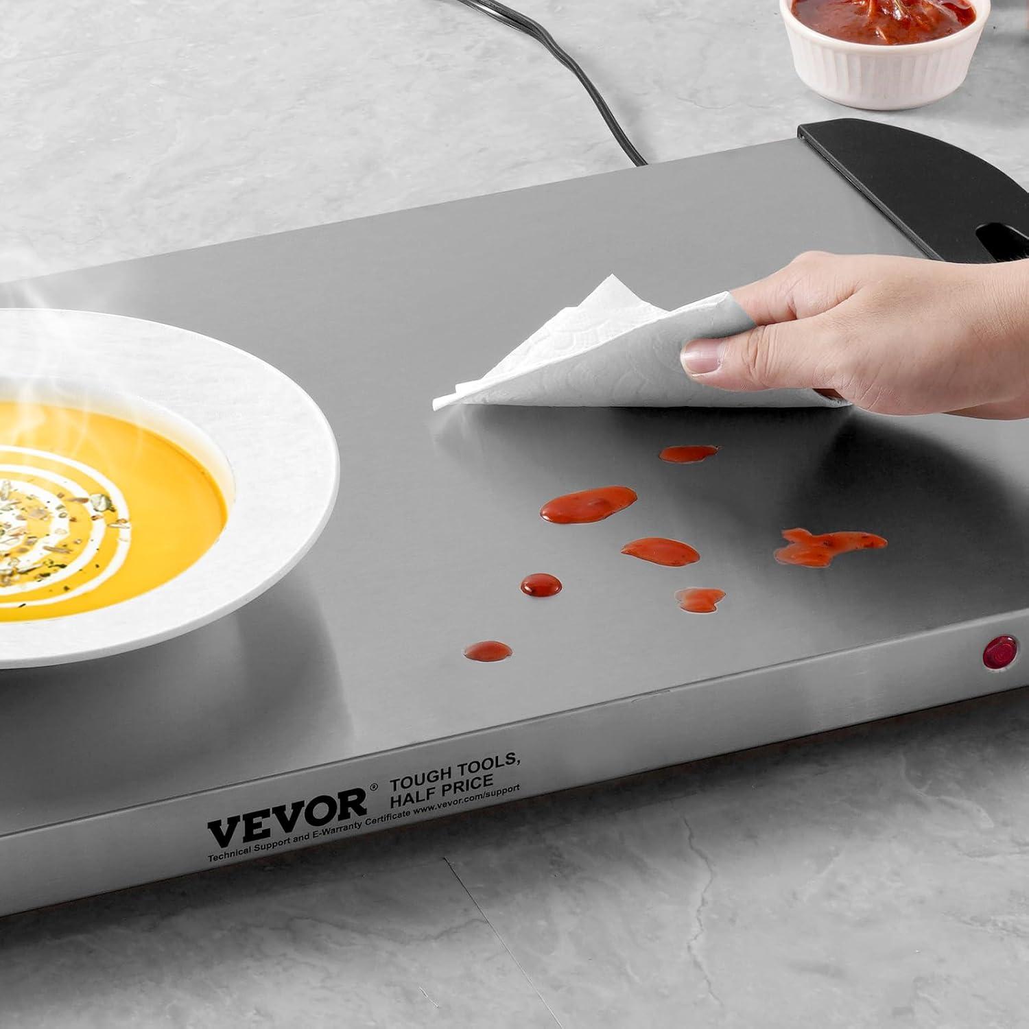 image:imageVEVOR Electric Warming Tray Food Warming Trays for Buffet Warming Trays with Adjustable Temperature Control Portable Stainless Steel Food Warmer Hot Plate Perfect for Parties Catering Holidays2521433