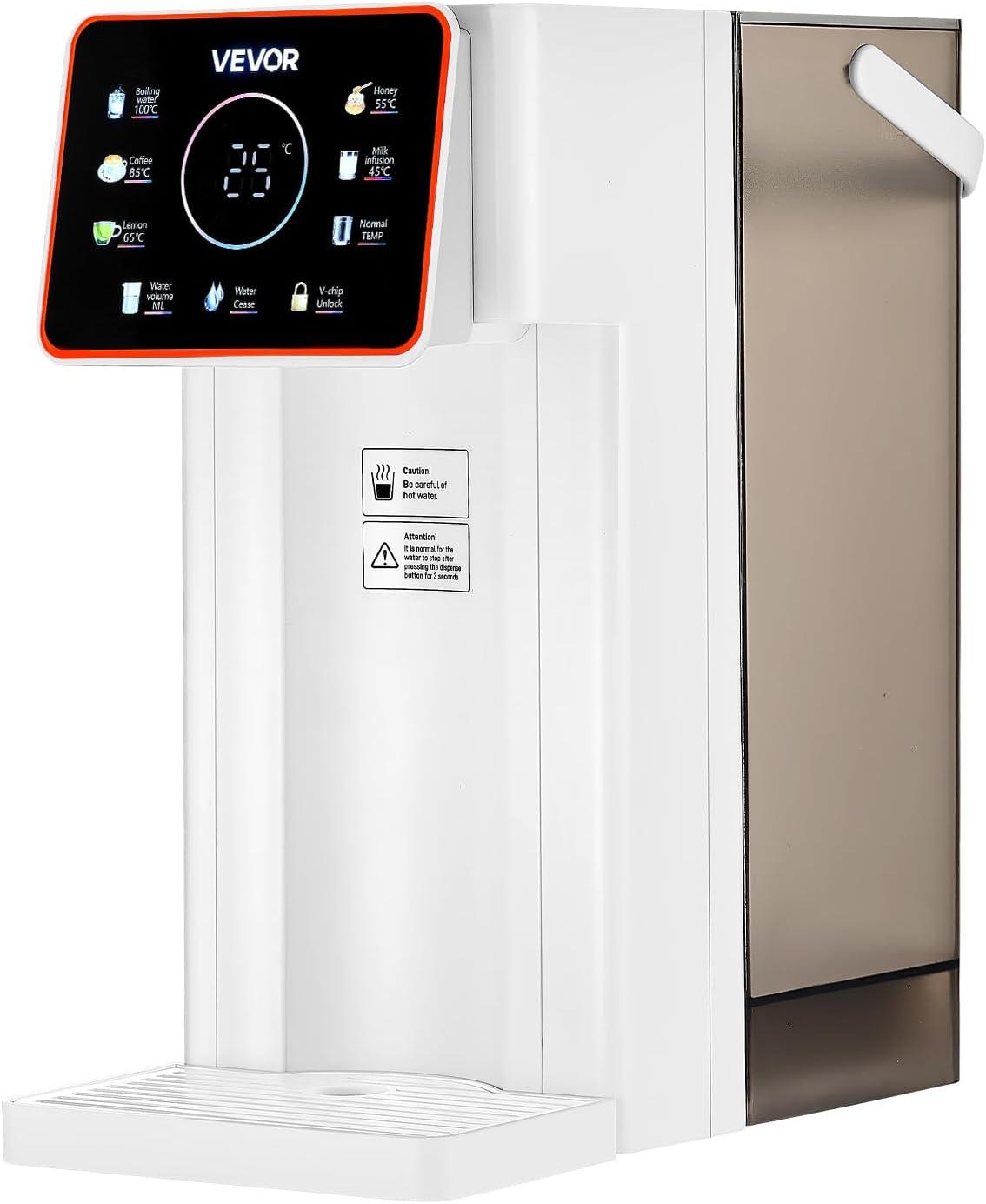 image:imageVEVOR Instant Hot Water Dispenser Countertop Boiling Water Dispenser with Adjustable 7 Temperatures amp 7 Water Volumes 118oz Removable Water Tank Quick Heating with Touchscreen amp Child Lock for Home32 Quarts