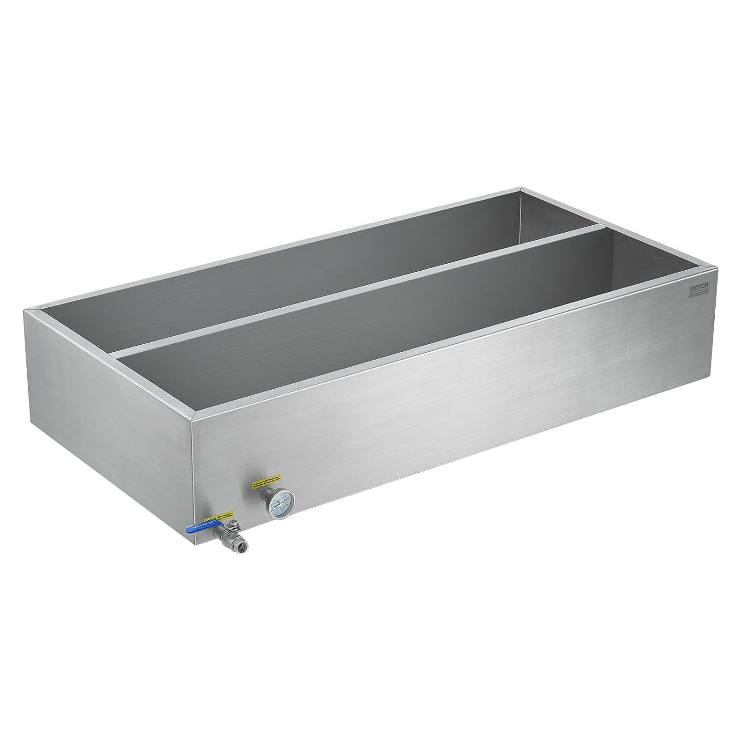 image:imageVEVOR Maple Syrup Evaporator Pan 35 Gallon36 x 24 x 95 Inch Maple Syrup Pan304 Stainless Steel Maple Syrup with 2 Valves and 3 Heating Methods for Home Outdoor48 x 24 x 95 Inch