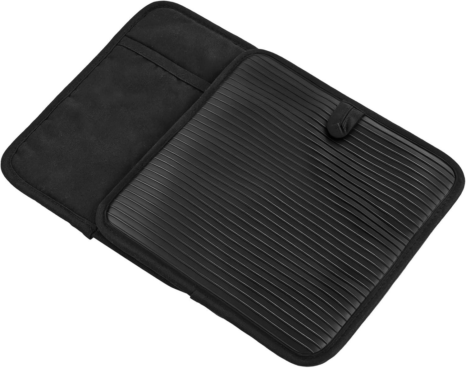image:imageVEVOR Oven Mitts Mini Oven Mitt Set with NonSlip Silicone Strips High Heat Resistant to 500 Lightweight Cotton Baking Mitts 1307 x 61 inch with 2 NoMarks Hooks for Home Kitchen 2 PieceBlack
