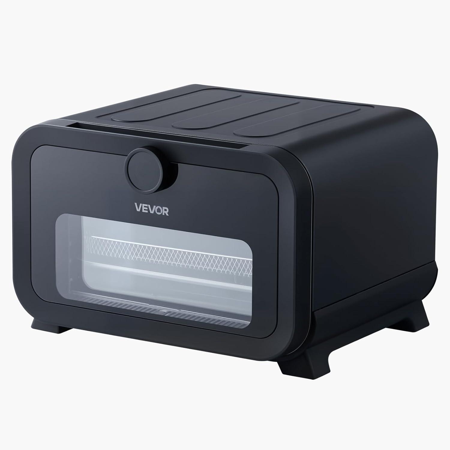 image:imageVEVOR Pizza Oven 8 Presets Electric Pizza Ovens Air Fry Combo 12Inch Indoor Pizza Maker Smart Knob Control 750F Max Temp IPX4 Waterproof Countertop Pizza Cooker wPizza StoneFry Basket12 Inch Air Fry Combo Pizza Oven