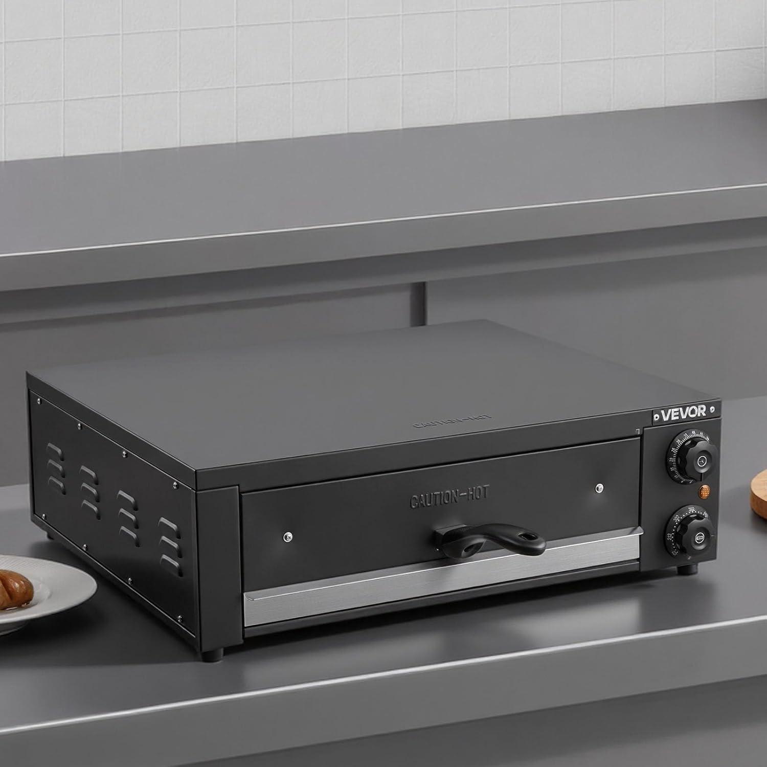 image:imageVEVOR Pizza Oven 8 Presets Electric Pizza Ovens Air Fry Combo 12Inch Indoor Pizza Maker Smart Knob Control 750F Max Temp IPX4 Waterproof Countertop Pizza Cooker wPizza StoneFry Basket16 Inch Pizza Oven