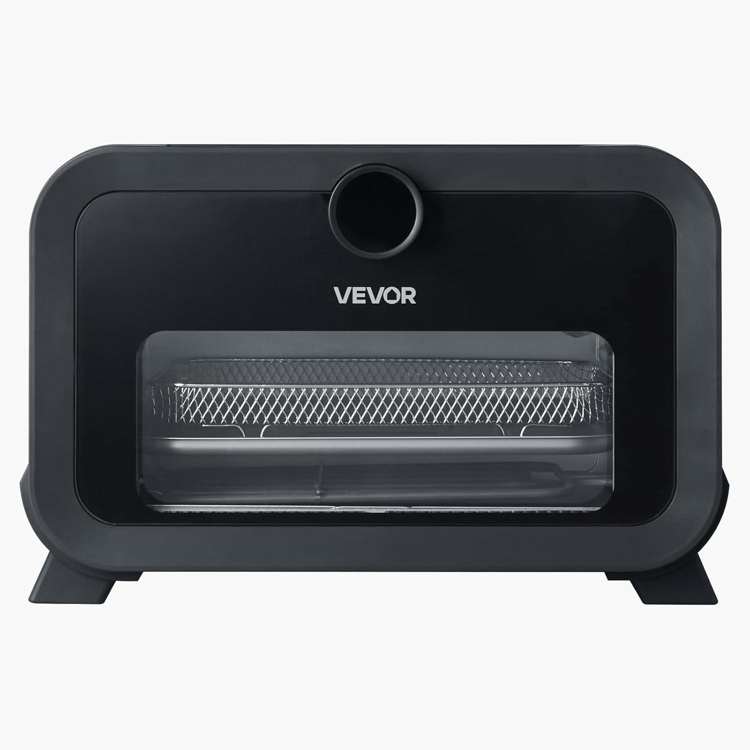 image:imageVEVOR Pizza Oven 8 Presets Electric Pizza Ovens Air Fry Combo 12Inch Indoor Pizza Maker Smart Knob Control 750F Max Temp IPX4 Waterproof Countertop Pizza Cooker wPizza StoneFry Basket12 Inch Air Fry Combo Pizza Oven