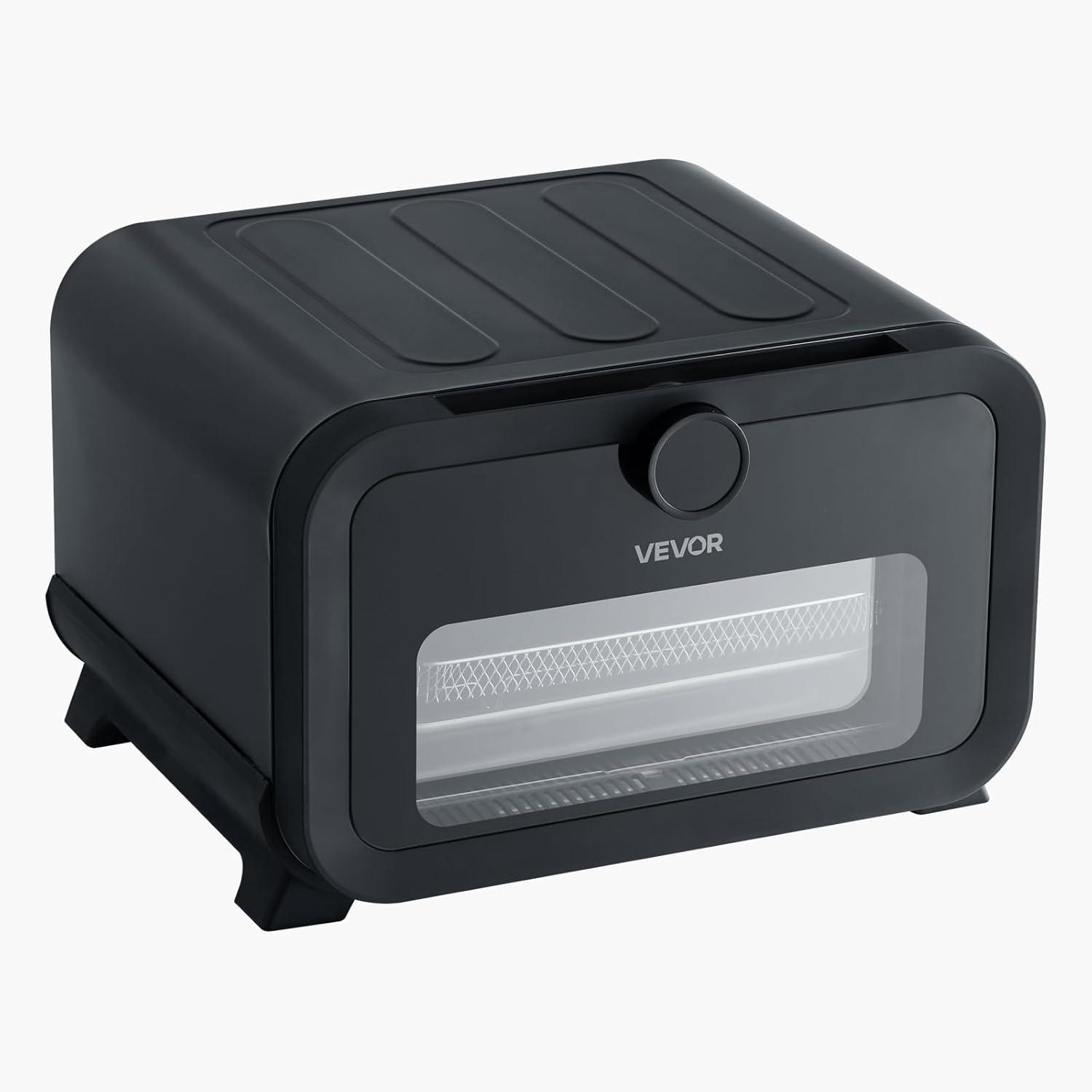 image:imageVEVOR Pizza Oven 8 Presets Electric Pizza Ovens Air Fry Combo 12Inch Indoor Pizza Maker Smart Knob Control 750F Max Temp IPX4 Waterproof Countertop Pizza Cooker wPizza StoneFry Basket12 Inch Air Fry Combo Pizza Oven