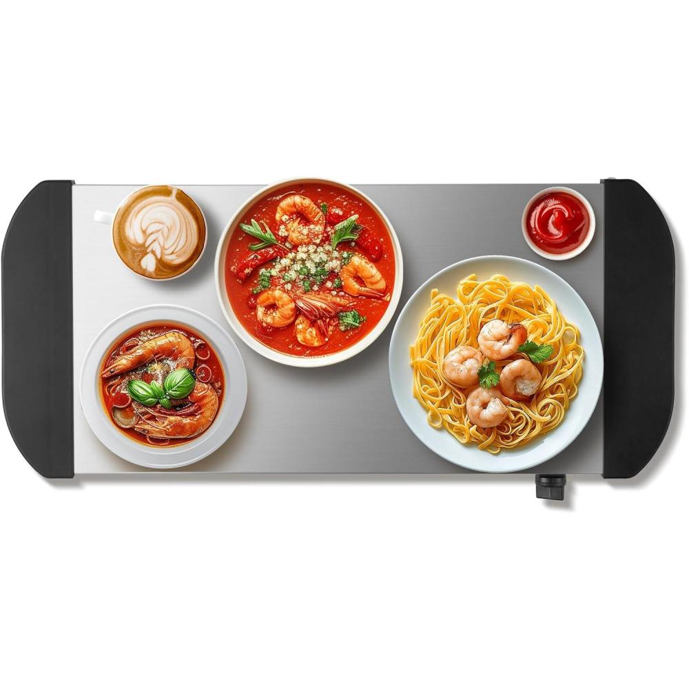 image:imageVEVOR Electric Warming Tray Food Warming Trays for Buffet Warming Trays with Adjustable Temperature Control Portable Stainless Steel Food Warmer Hot Plate Perfect for Parties Catering Holidays21541035