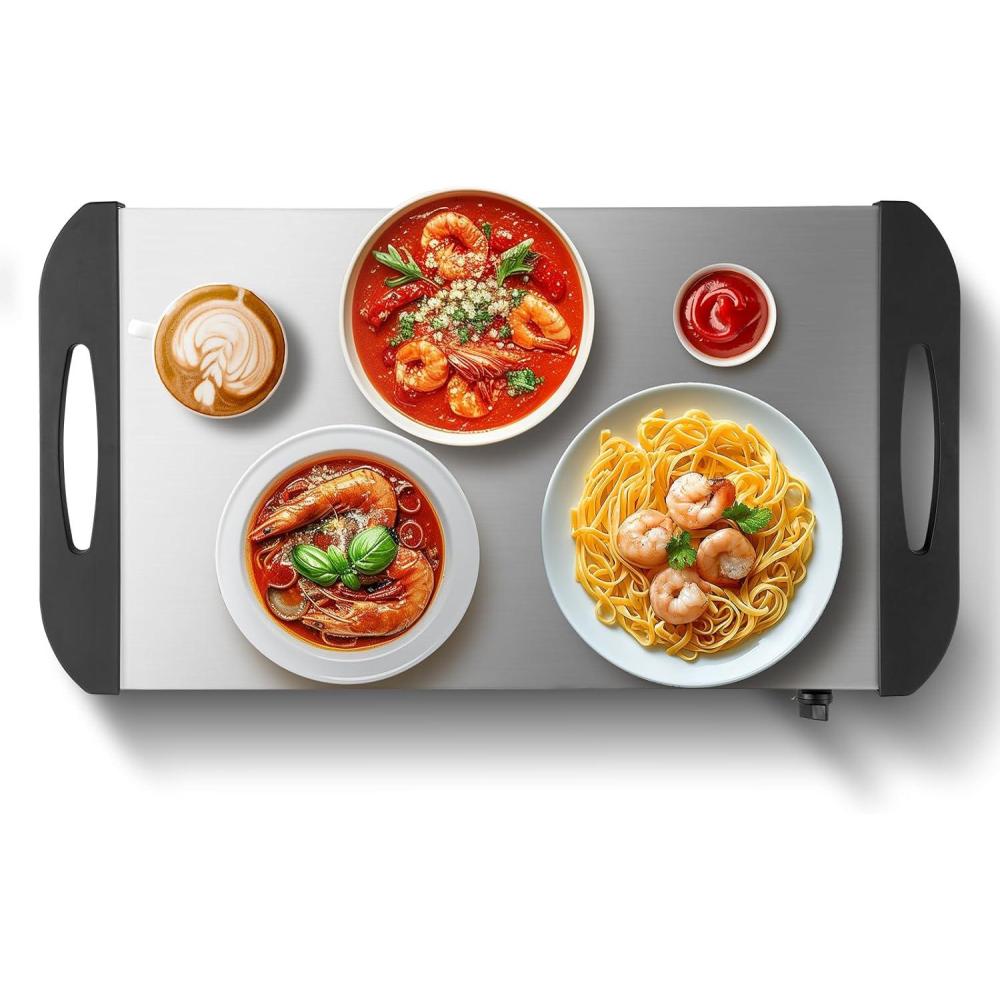 image:imageVEVOR Electric Warming Tray Food Warming Trays for Buffet Warming Trays with Adjustable Temperature Control Portable Stainless Steel Food Warmer Hot Plate Perfect for Parties Catering Holidays2521433
