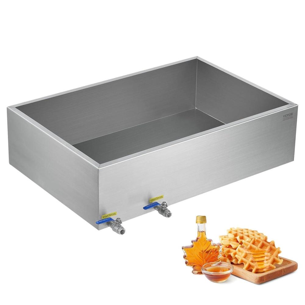 image:imageVEVOR Maple Syrup Evaporator Pan 35 Gallon36 x 24 x 95 Inch Maple Syrup Pan304 Stainless Steel Maple Syrup with 2 Valves and 3 Heating Methods for Home Outdoor36 x 24 x 95 Inch
