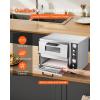 VEVOR 12″ Electric Pizza Oven Countertop, Stainless Steel Pizza Maker Machine with Pizza Stone and Spatula, Heats up to 850°F, Multipurpose Indoor & Outdoor Pizza Cooker for Restaurant Home Camping(18 Inch Dual Layer)