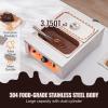 VEVOR Chocolate Tempering Machine, 9 Lbs 2 Tanks Chocolate Melting Pot TEMP Control 86~185℉, 1500W Stainless Steel Electric Commercial Food Warmer For Chocolate/Milk/Cream Melting and Heating(2 Tank 17.6 Lb)