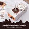 VEVOR Chocolate Tempering Machine, 9 Lbs 2 Tanks Chocolate Melting Pot TEMP Control 86~185℉, 1500W Stainless Steel Electric Commercial Food Warmer For Chocolate/Milk/Cream Melting and Heating(2 Tank 9 Lb)