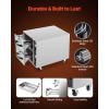 VEVOR Commercial Electric Drawer Warmer, Single-Drawer Stainless Steel Food Warmer, Freestanding Compact Warming Drawer Cabinet, 85°F–185°F Wide Temperature Range, for Restaurant, Hotel & Bakery(Two Drawer)
