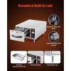 VEVOR Commercial Electric Drawer Warmer, Single-Drawer Stainless Steel Food Warmer, Freestanding Compact Warming Drawer Cabinet, 85°F–185°F Wide Temperature Range, for Restaurant, Hotel & Bakery(Single Drawer)