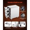 VEVOR Commercial Electric Drawer Warmer, Single-Drawer Stainless Steel Food Warmer, Freestanding Compact Warming Drawer Cabinet, 85°F–185°F Wide Temperature Range, for Restaurant, Hotel & Bakery(Three Drawer)
