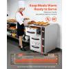 VEVOR Commercial Electric Drawer Warmer, Single-Drawer Stainless Steel Food Warmer, Freestanding Compact Warming Drawer Cabinet, 85°F–185°F Wide Temperature Range, for Restaurant, Hotel & Bakery(Three Drawer)