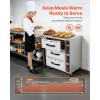 VEVOR Commercial Electric Drawer Warmer, Single-Drawer Stainless Steel Food Warmer, Freestanding Standard Warming Drawer Cabinet, 85°F–185°F Wide Temperature Range, for Restaurant, Hotel & Bakery(Three Drawer)