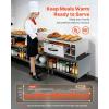 VEVOR Commercial Electric Drawer Warmer, Single-Drawer Stainless Steel Food Warmer, Freestanding Standard Warming Drawer Cabinet, 85°F–185°F Wide Temperature Range, for Restaurant, Hotel & Bakery(Single Drawer)