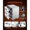 VEVOR Commercial Electric Drawer Warmer, Single-Drawer Stainless Steel Food Warmer, Freestanding Standard Warming Drawer Cabinet, 85°F–185°F Wide Temperature Range, for Restaurant, Hotel & Bakery(Three Drawer)