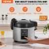 VEVOR Commercial Rice Cooker, 60-Cup Rice Cooker, 13.74 Qt / 13 Liter Large Rice Cooker and Warmer with Nonstick Inner Pot, Fast Cooking and 12-Hour Keep Warm, with Rice Cup and Paddle, for Restaurant(45 Cups / 9 L)