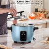 VEVOR Commercial Rice Cooker, 60-Cup Rice Cooker, 13.74 Qt / 13 Liter Large Rice Cooker and Warmer with Nonstick Inner Pot, Fast Cooking and 24-Hour Keep Warm, with Rice Cup and Paddle, for Restaurant(60 Cups Cooked Rice)