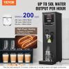 VEVOR Commercial Water Boiler, 20L Electric Hot Water Dispenser with 316 Stainless Steel Heating Tube, 1500W Step-by-step Fast Heating 50L/H Hot Water Boiler, for Coffee Tea Restaurant Office(Black)