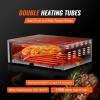 VEVOR Countertop Electric Pizza Oven, 12-inch, 1500W, 122-662℉ Temp Range, Stainless Steel Construction and Easy-to-Clean Crumb Tray, Suitable for Both Commercial and Home Use