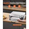VEVOR Electric Pizza Oven, 18-Inch Commercial Pizza Ovens, 752°F Max Temp, 1740W Large Pizza Oven Countertop with Temp & Time Control, Built in Thermometer Indoor Pizza Maker for Restaurant Home Use(18inch Single Layer)
