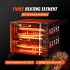 VEVOR Electric Pizza Oven, 18-Inch Commercial Pizza Ovens, 752°F Max Temp, 1740W Large Pizza Oven Countertop with Temp & Time Control, Built in Thermometer Indoor Pizza Maker for Restaurant Home Use(16Inch Dual Layer)