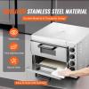 VEVOR Electric Pizza Oven, 18-Inch Commercial Pizza Ovens, 752°F Max Temp, 1740W Large Pizza Oven Countertop with Temp & Time Control, Built in Thermometer Indoor Pizza Maker for Restaurant Home Use(16Inch Dual Layer)