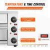 VEVOR Electric Pizza Oven, 18-Inch Commercial Pizza Ovens, 752°F Max Temp, 1740W Large Pizza Oven Countertop with Temp & Time Control, Built in Thermometer Indoor Pizza Maker for Restaurant Home Use(12Inch Dual Layer)