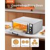 VEVOR Electric Pizza Oven, 18-Inch Commercial Pizza Ovens, 752°F Max Temp, 1740W Large Pizza Oven Countertop with Temp & Time Control, Built in Thermometer Indoor Pizza Maker for Restaurant Home Use(18inch Single Layer)