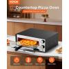 VEVOR Electric Pizza Oven, 18-Inch Commercial Pizza Ovens, 752°F Max Temp, 1740W Large Pizza Oven Countertop with Temp & Time Control, Built in Thermometer Indoor Pizza Maker for Restaurant Home Use(12Inch Single Layer)
