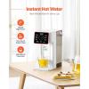 VEVOR Instant Hot Water Dispenser, Countertop Boiling Water Dispenser with Adjustable 7 Temperatures & 7 Water Volumes, 118oz Removable Water Tank, Quick Heating with Touchscreen & Child Lock for Home(3.2 Quarts)